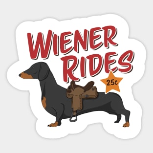 WIENER RIDES 25c Sticker